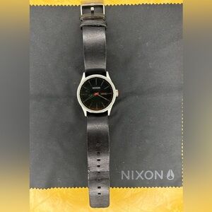 Nixon The Sentry Leather Watch